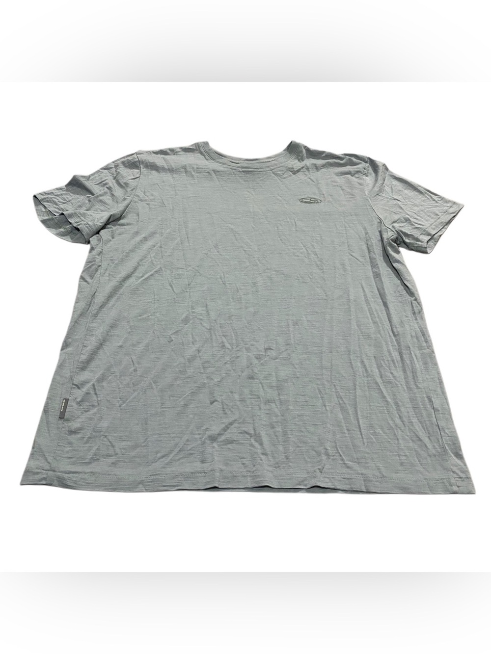 Icebreaker Mens T Shirt XL Sage Green Merino Cool-Lite Blend Hiking Short Sleeve
